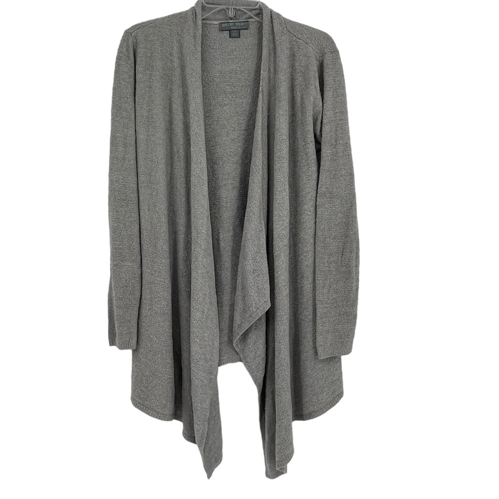 Barefoot Dreams Cardigan Size L/XL Cozy Chic Lite style Drape Front Gray Bamboo